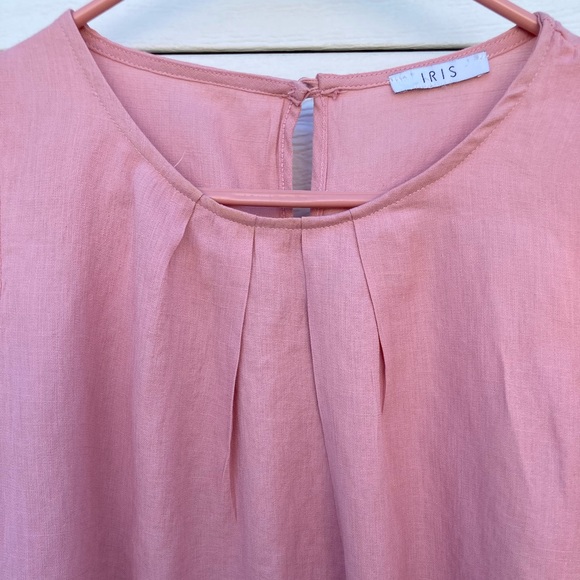 NWT Iris Small Pink Lace Sleeves Blouse - Picture 2 of 12